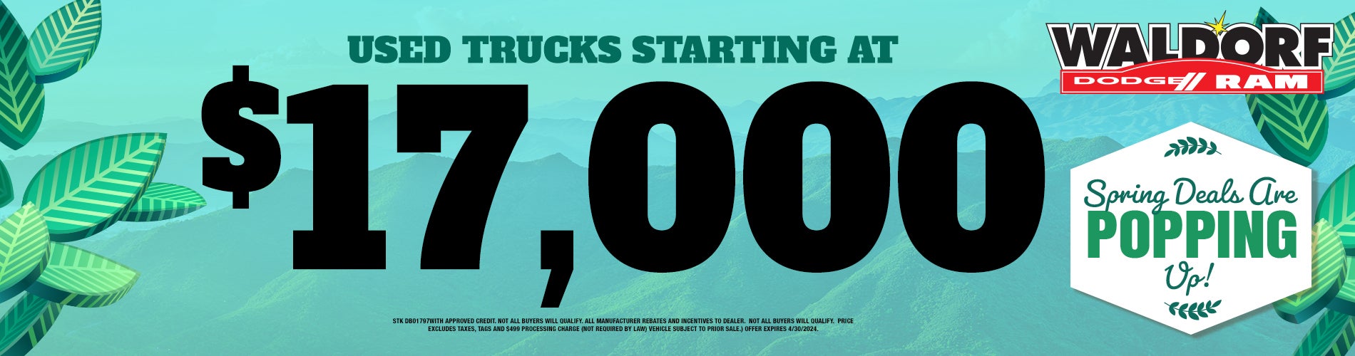 Used trucks starting at $17,000!